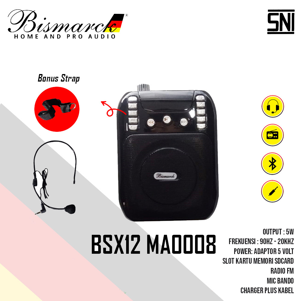 waisband bismarck bsx12 ma0008 speaker pinggang bismark bsx 12ma0008