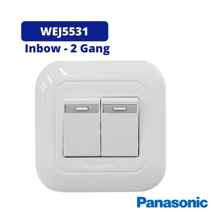 Panasonic Saklar Ganda Seri WEJ5531W+WEJ78029W Original SNI Harga Dealer