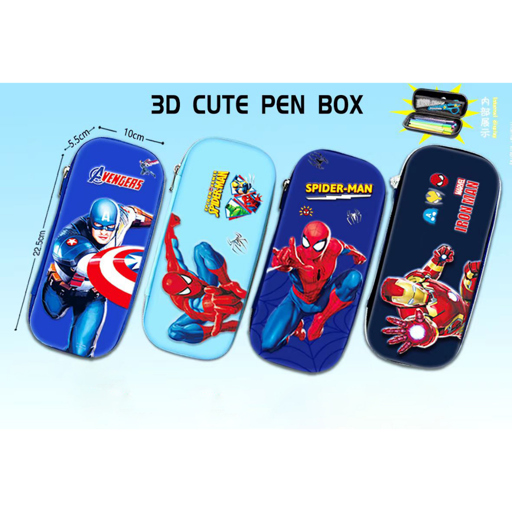 

Kotak Pensil Anak 3D Timbul Tempat Pensil Karakter 3D Kotak Pensil Spiderman Astronot Rocket Pen Box