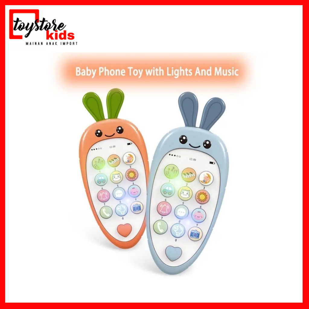 Mainan maenan permainan Edukasi Bayi 7 8 9 10 bulan 1 tahun Mobile Phone Rabbit