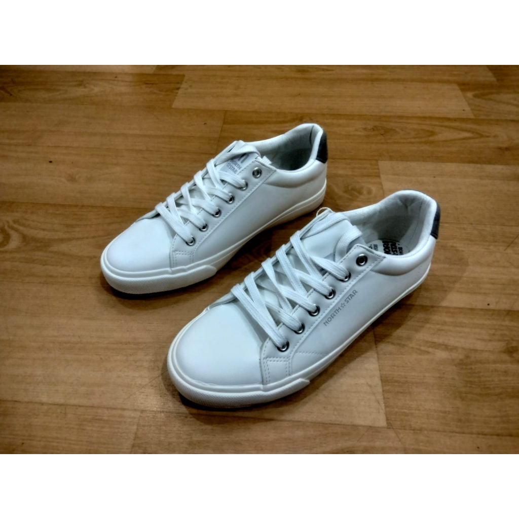 Sepatu Casual Wanita Bata North Star Terbaru Sneaker Bertali Wanita Bahan Sintetis Warna Putih