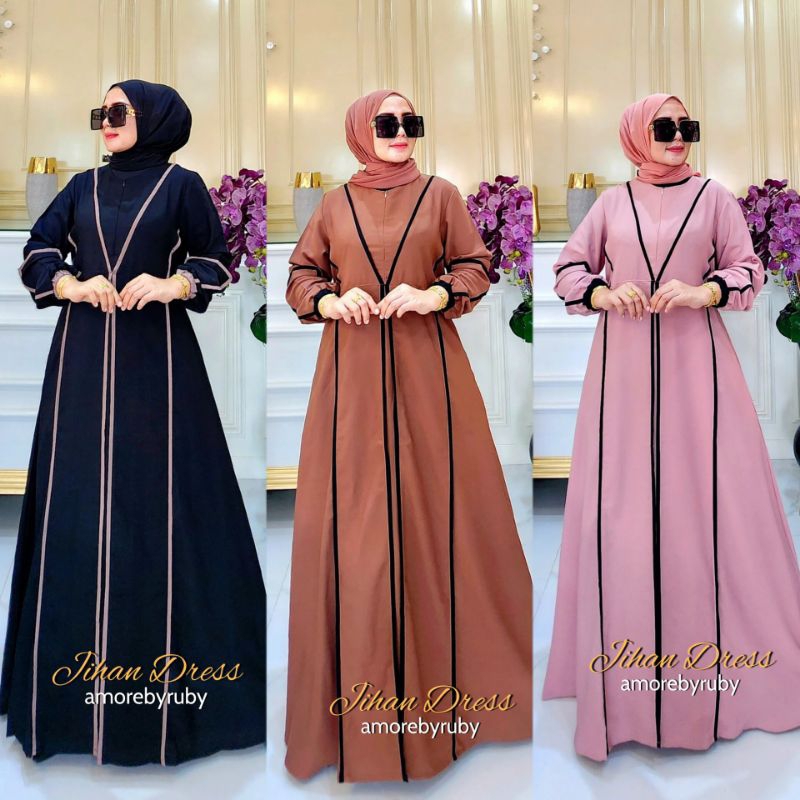 JIHAN DRESS LIMITED AMORE BY RUBY ORI GAMIS TERBARU DRESS MUSLIM BAJU WANITA