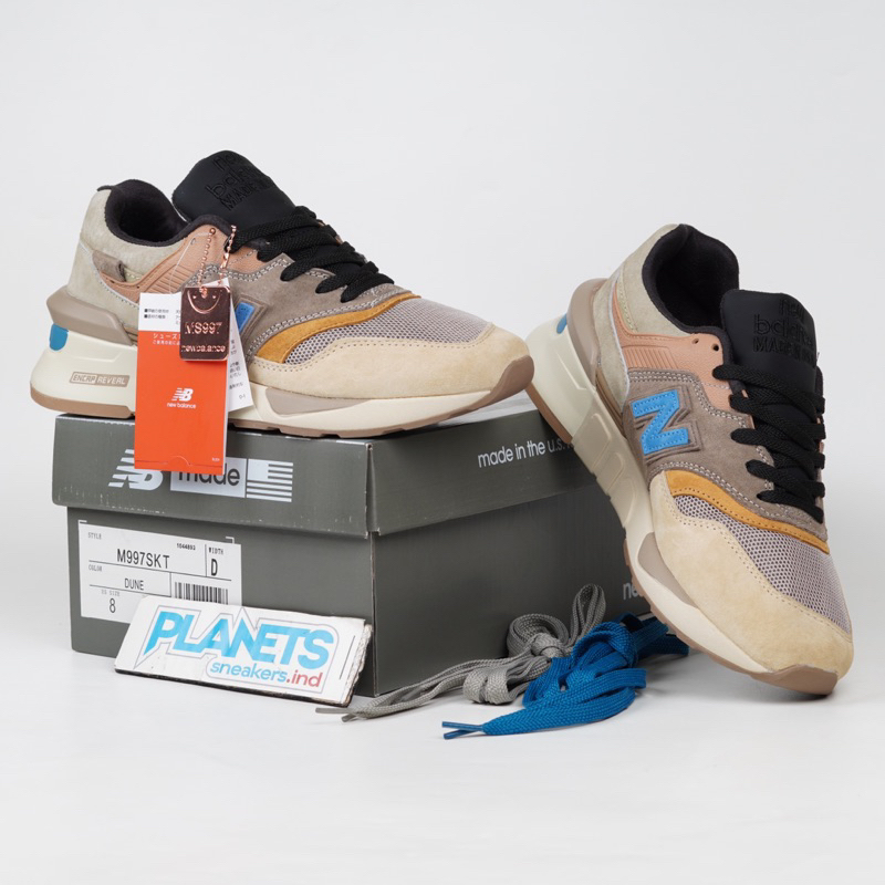 Sepatu NB 997 x KITH Nonnative Brown Blue