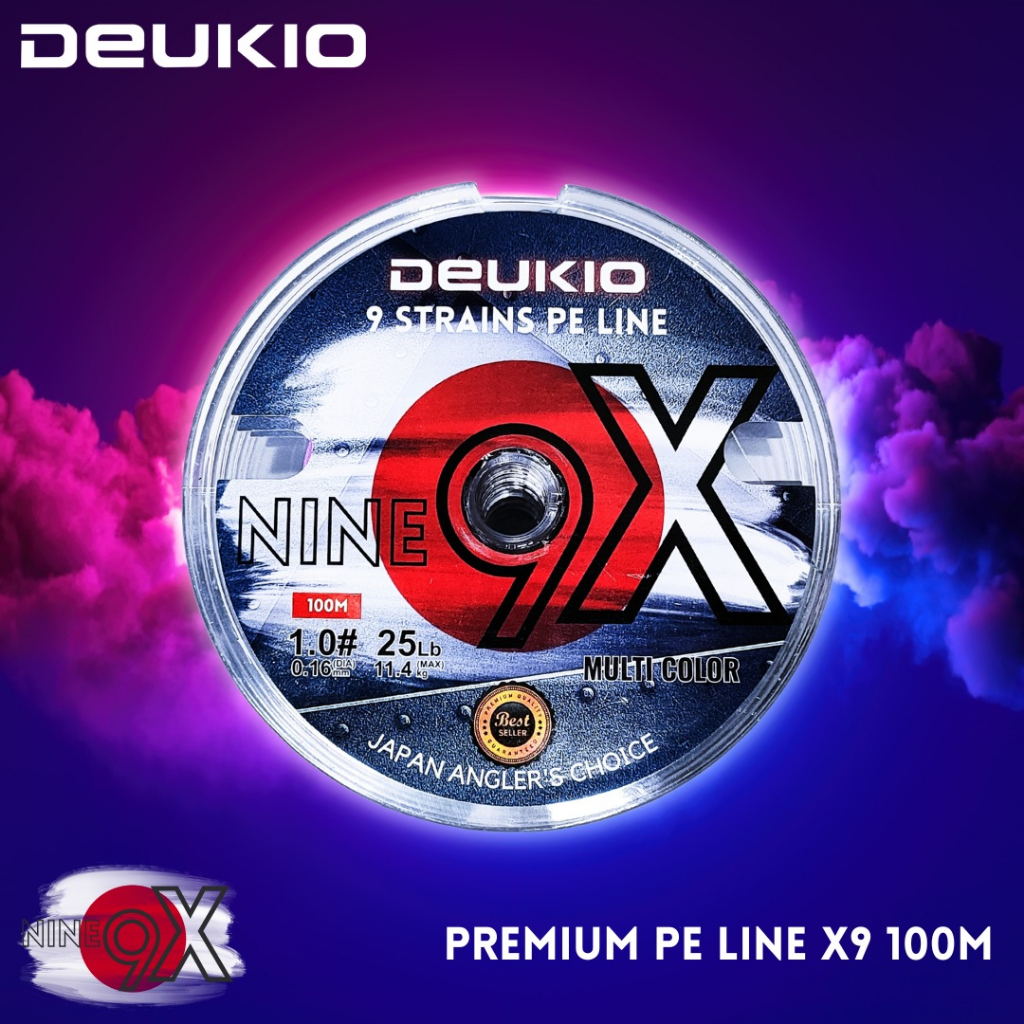 SENAR PANCING PE X9 DEUKIO NINE 100M MAX DRAG 25KG
