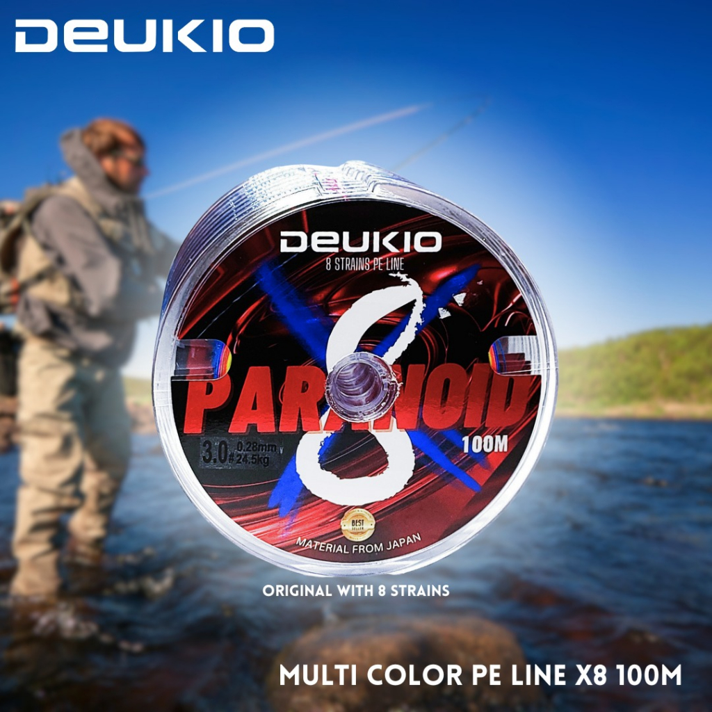 SENAR PANCING PE X8  DEUKIO PARANOID 100M MAX DRAG 25KG