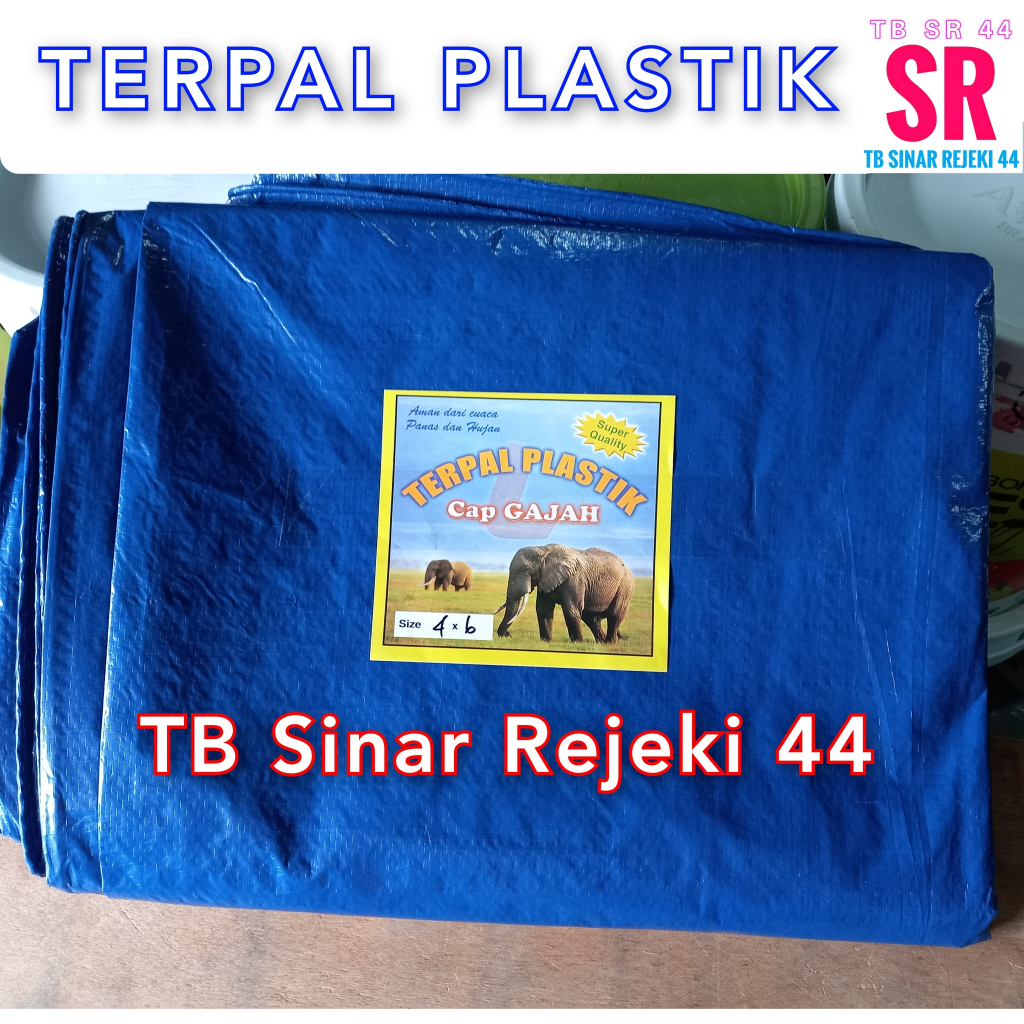 TERPAL PLASTIK Cap Gajah 6 x 8 meter