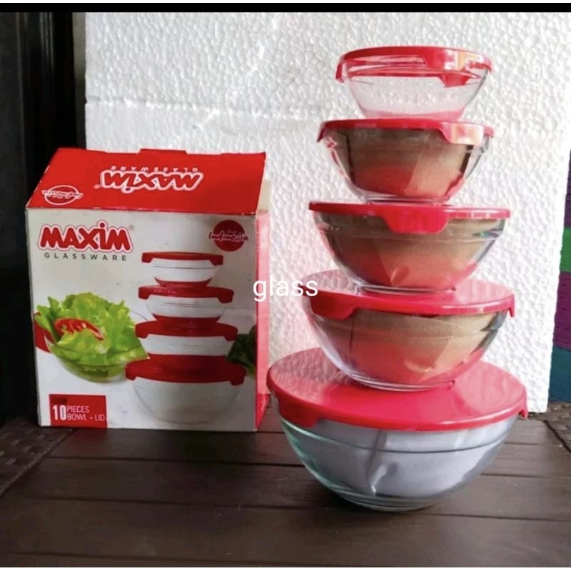 Maxim Glassware Kotak Isi 3 Dan Isi 5 Bahan Kaca
