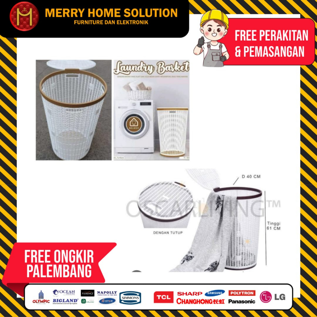 Keranjang baju laundry plastik / keranjang baju akako