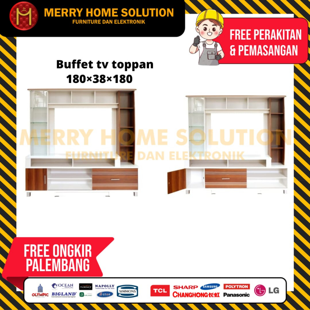 Buffet tv Toppan / partisi toppan  / meja tv panjang / penyekat ruangan