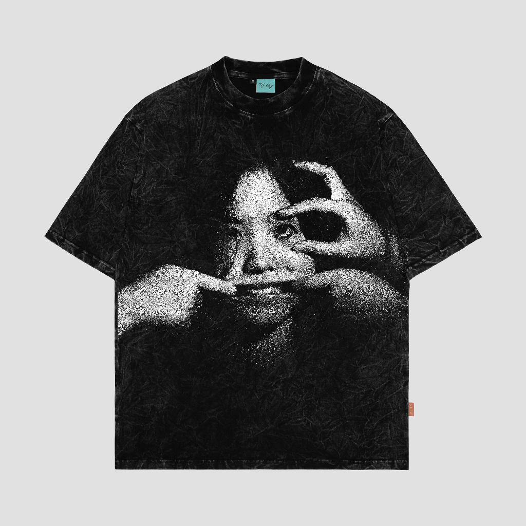 Woodlays Kaos T-Shirt Oversize Black Washing Gloomy