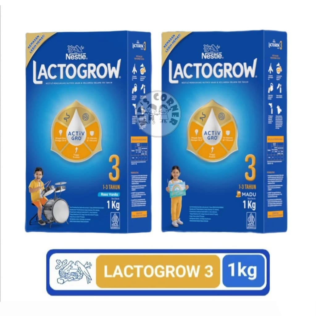 

Lactogrow 3 Vanila/Madu 1kg Nestle Activ Go