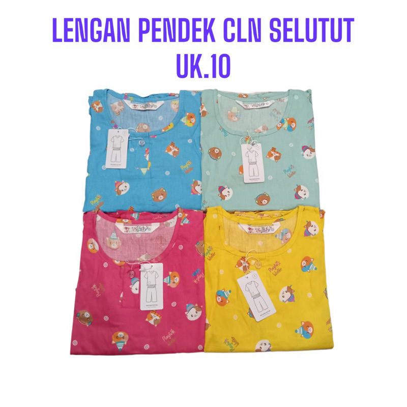 SUNLY ANAK UK 10 TG CELANA SELUTUT 3/4 // BAJU TIDUR SNAK SUNLY