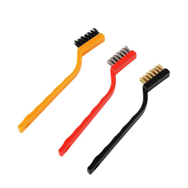 Sikat Kawat Set 3 pcs  3 in 1 Mini Wire Brush Kuningan Baja Nylon