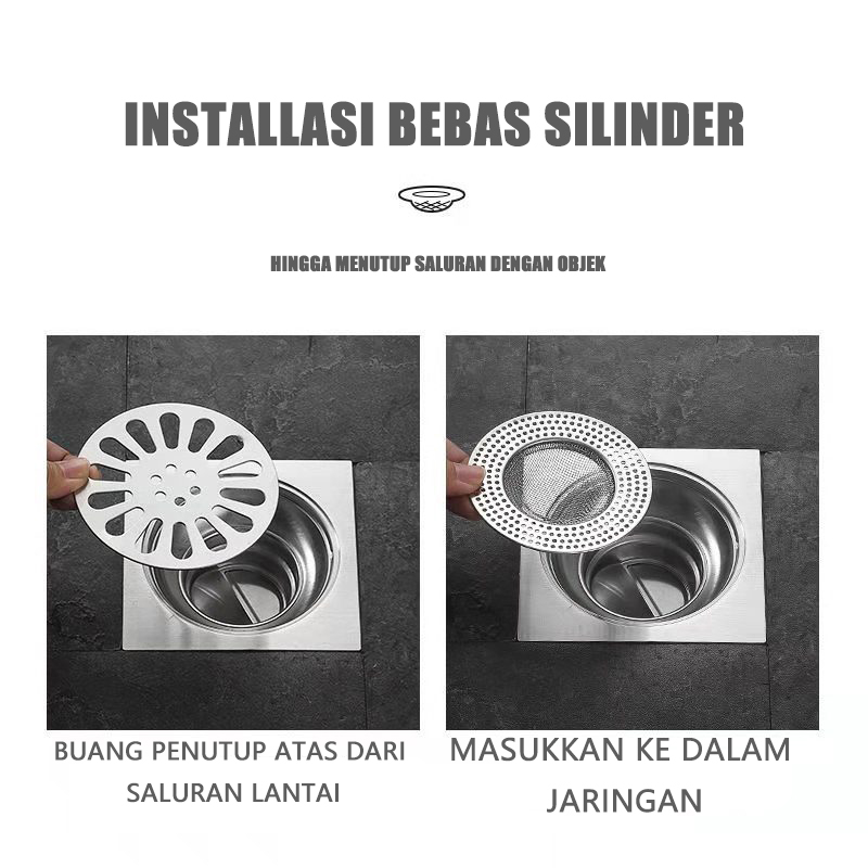 Y89 Saringan Floor Drain Stainless Anti Penyumbatan Rambut di Kamar Mandi / penyaring kotoran rambut kamar mandi murah/ Floor Drain stainless