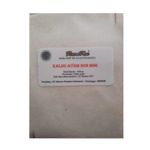 

Bumbu Masak RasaKoe KALDU AYAM Non Msg 1 Kg
