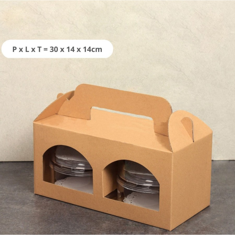 

Dus Kotak Isi 4 Toples Bulat 500 Gram Box Jinjing Tas Kardus Jinjingtenteng Parcel Kue Kering Ukuran 14x14x20 cm