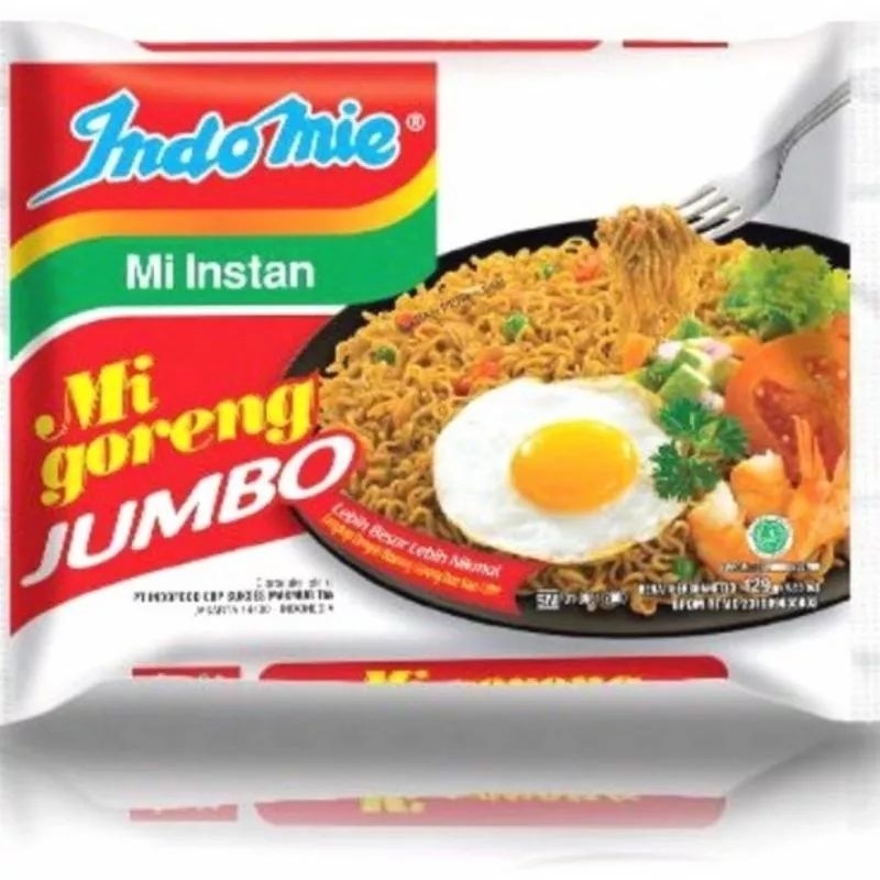 

Indomie goreng Jumbo 129gr , 1 dus isi 24pcs