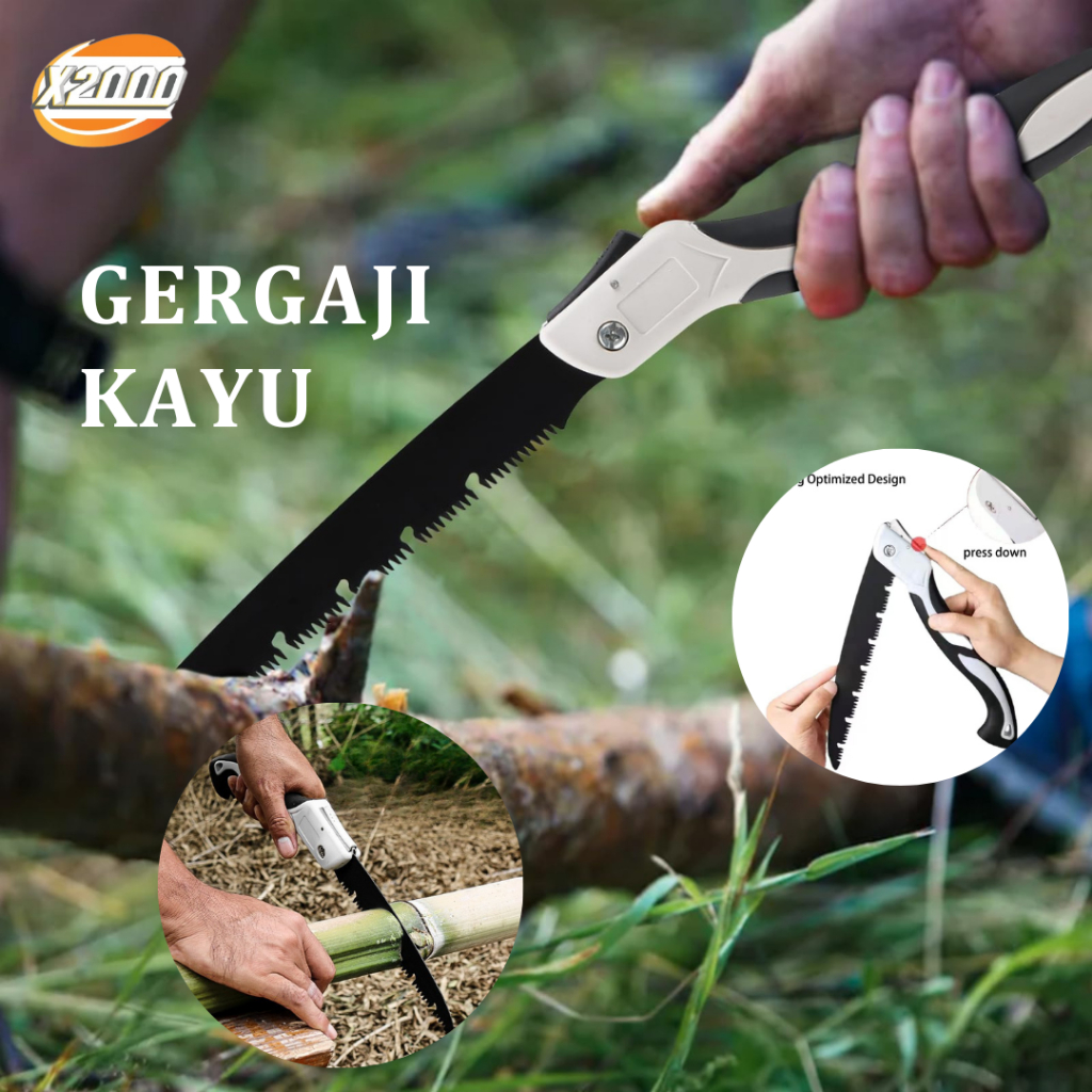 Gergaji Lipat, Gergaji Tangan Bilah Panjang, Gergaji Pemangkas Kayu Kering Bergigi Keras, Gergaji Ta