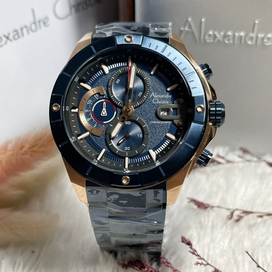 JAM TANGAN PRIA ALEXANDRE CHRISTIE 6631MCBURBU ORIGINAL