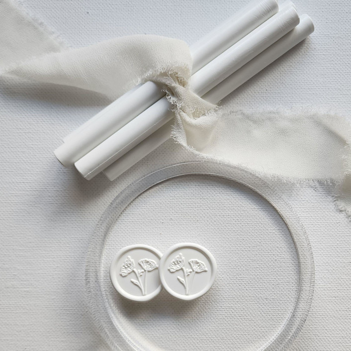 

WHite Edition 1 Pieces Wax seal sticker instan segel vintage undangan / DIY Hampers / Wax Octagon GUN / Tanpa Minimum / Sudah Termasuk Double Tape