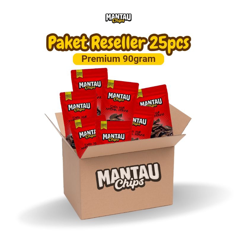 

Mantau Chips paket reseller 25pcs keripik singkong cokelat