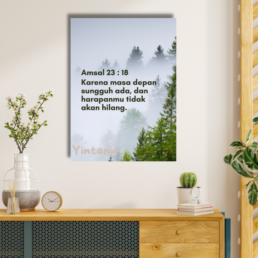 Poster Kayu Rohani / Kado Natal / Pajangan Dinding Kristen