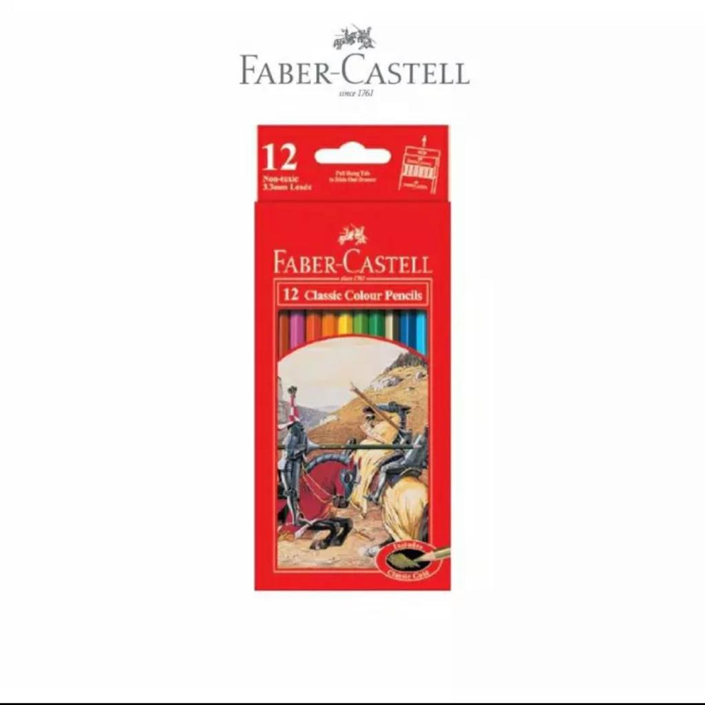 

Faber-Castell Colour Pencil Pensil Warna Classic set-12 Panjang
