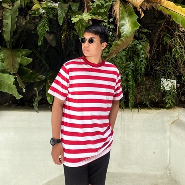 Bassic Oversize Stripe Tees Pocket