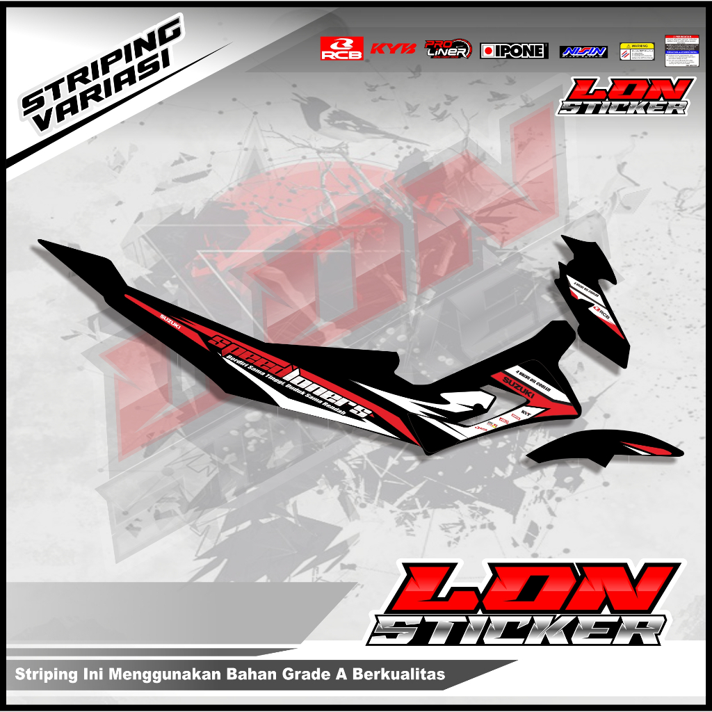 Stiker Motor Striping Satria Fu  (TYPE S)
