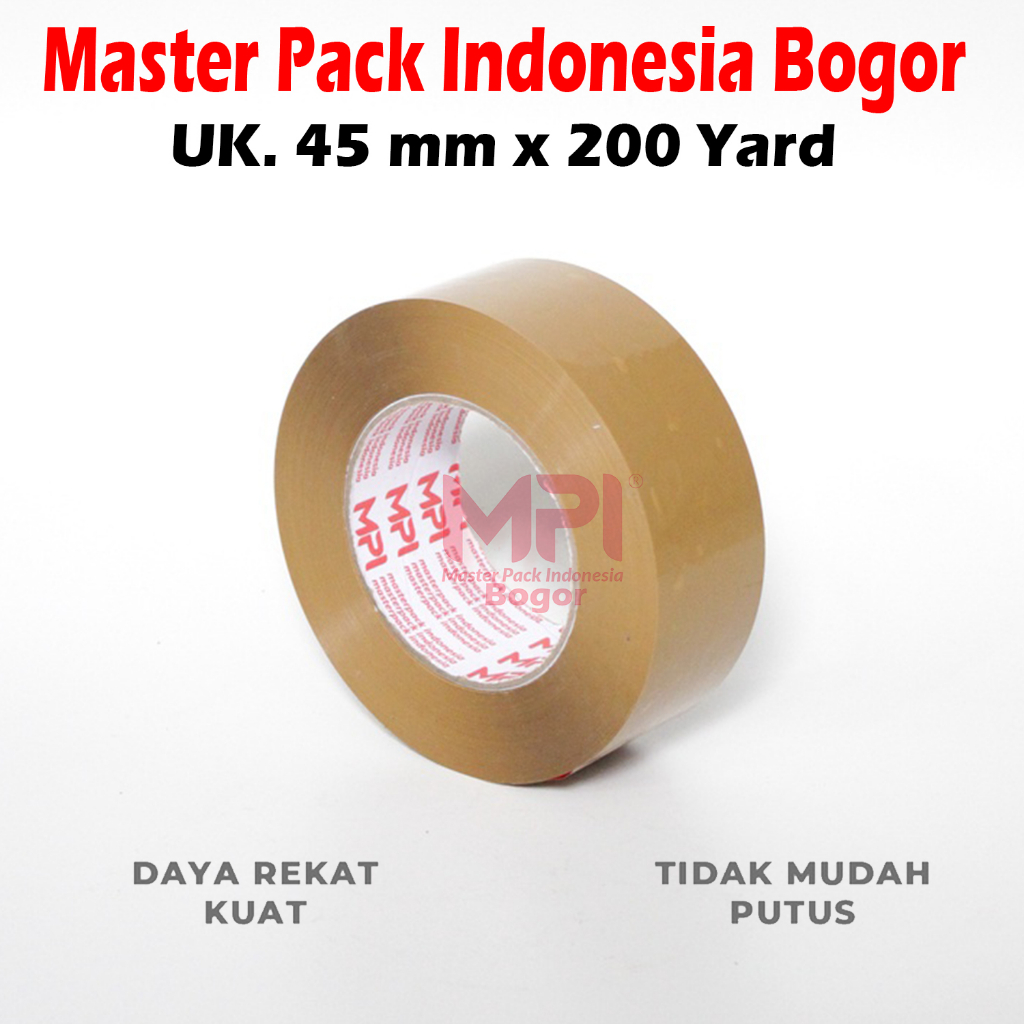 

Lakban Coklat JUMBO MPI 45 mm x 200 yard / Lakban Packing Paket - Master Pack Indonesia Bogor