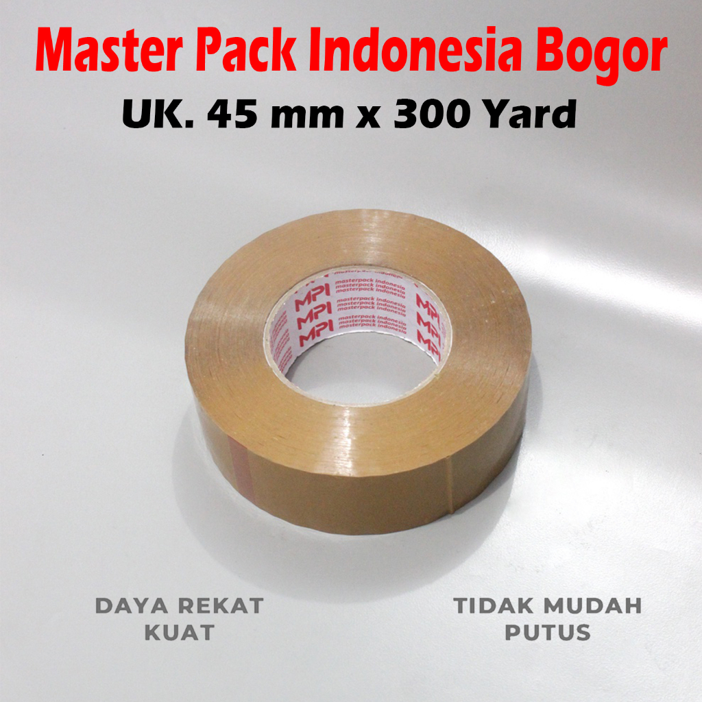 

Lakban Coklat JUMBO MPI 45 mm x 300 yard / Lakban Packing - Master Pack Indonesia Bogor