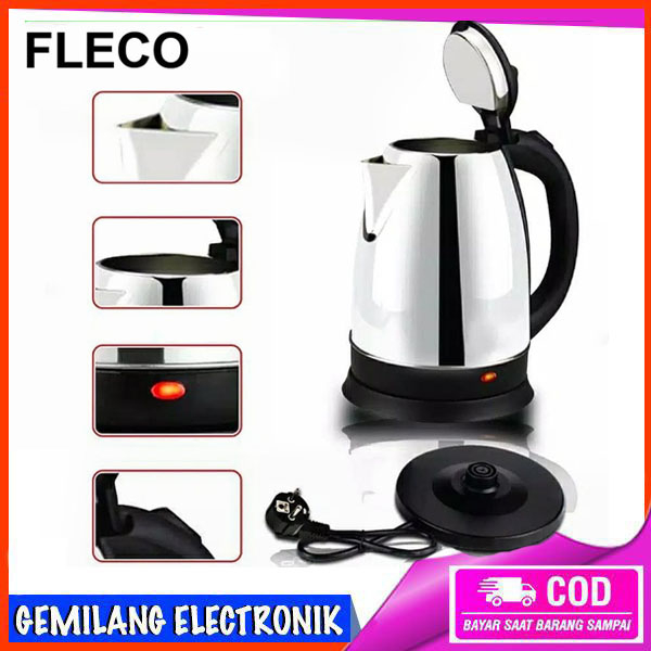 Fleco Teko Listrik Stainless Pemanas Air/Alat masak air - Fleco