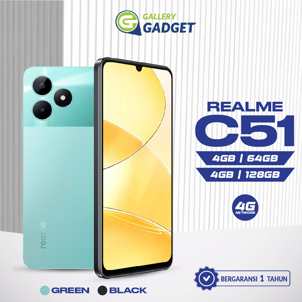REALME C51 4/64 4/128 GB RAM 4 ROM 64 128 4GB 64GB 128GB HP Smartphone Android