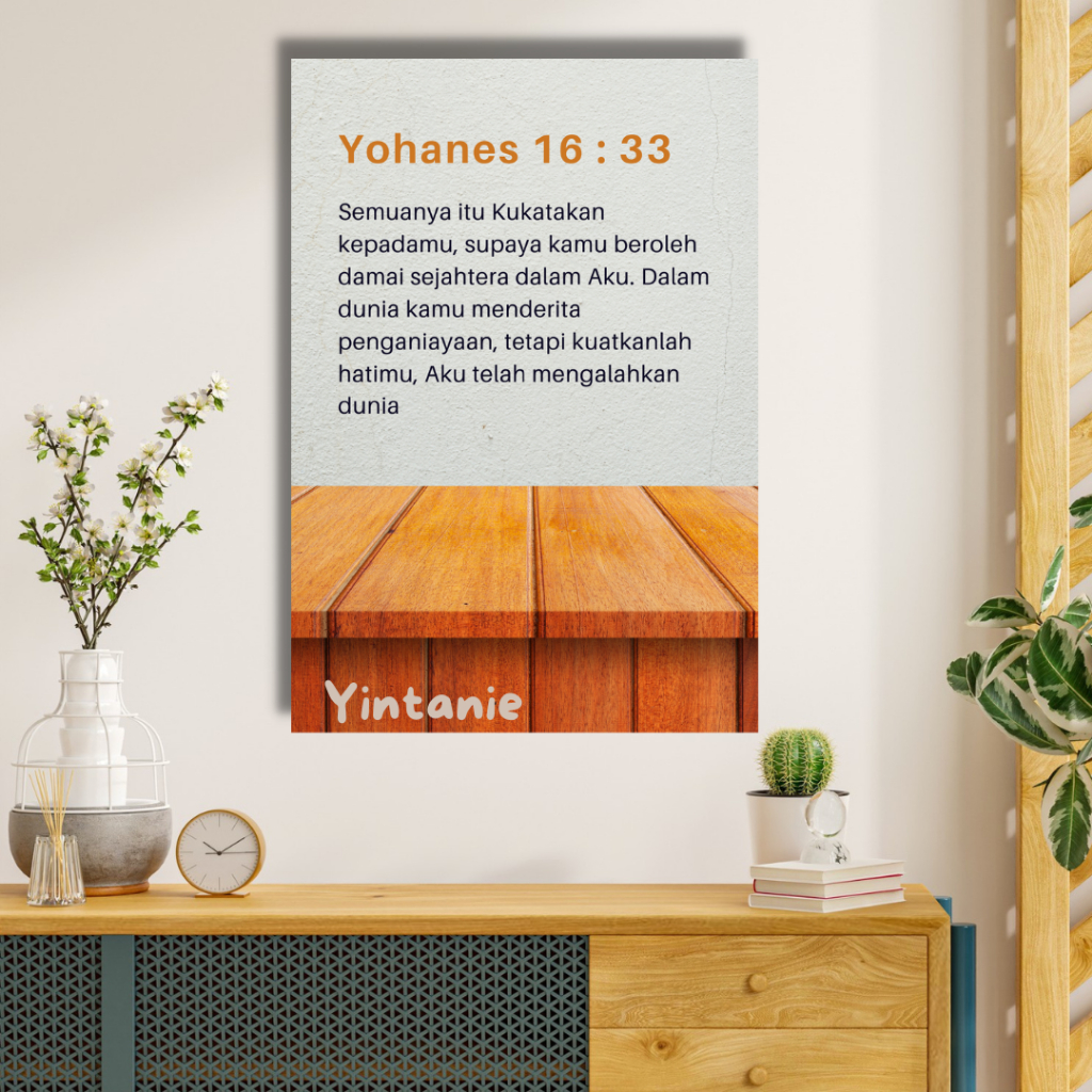 Poster Dinding Ayat Alkitab / Hadiah Natal / Poster sekolah minggu