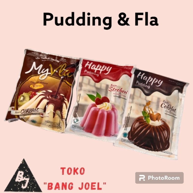 

Happy Pudding & My Vla / Happy Pudding Coklat 60 Gram / Happy Pudding Stoberi 60 Gram / MyVla Coklat 60 Gram / MyVla Vanilla 60 Gram