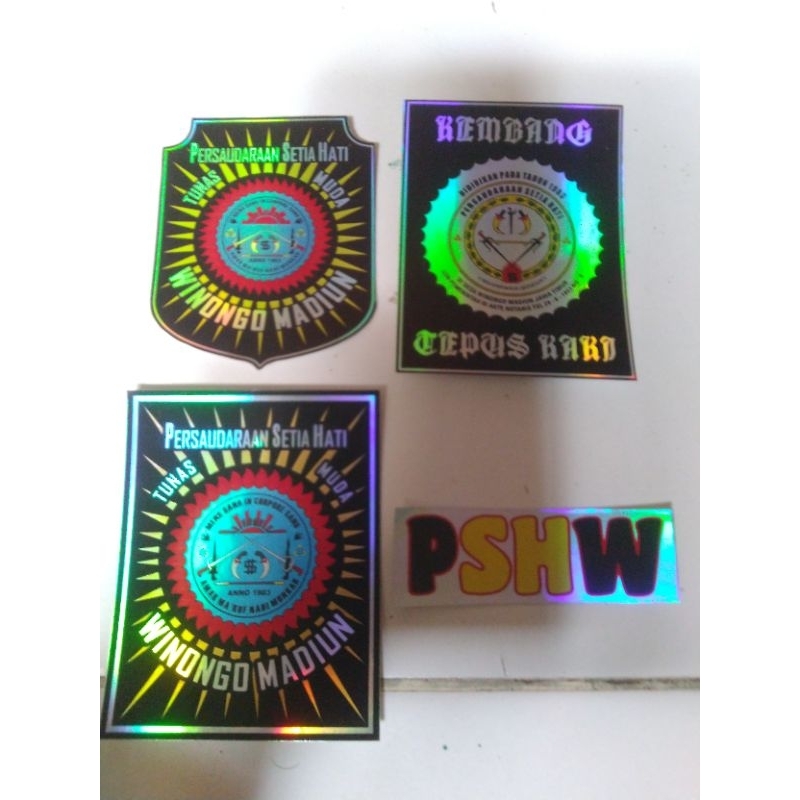 

Stiker Pshw hologram anti air 7cm DAPAT 4 PCS