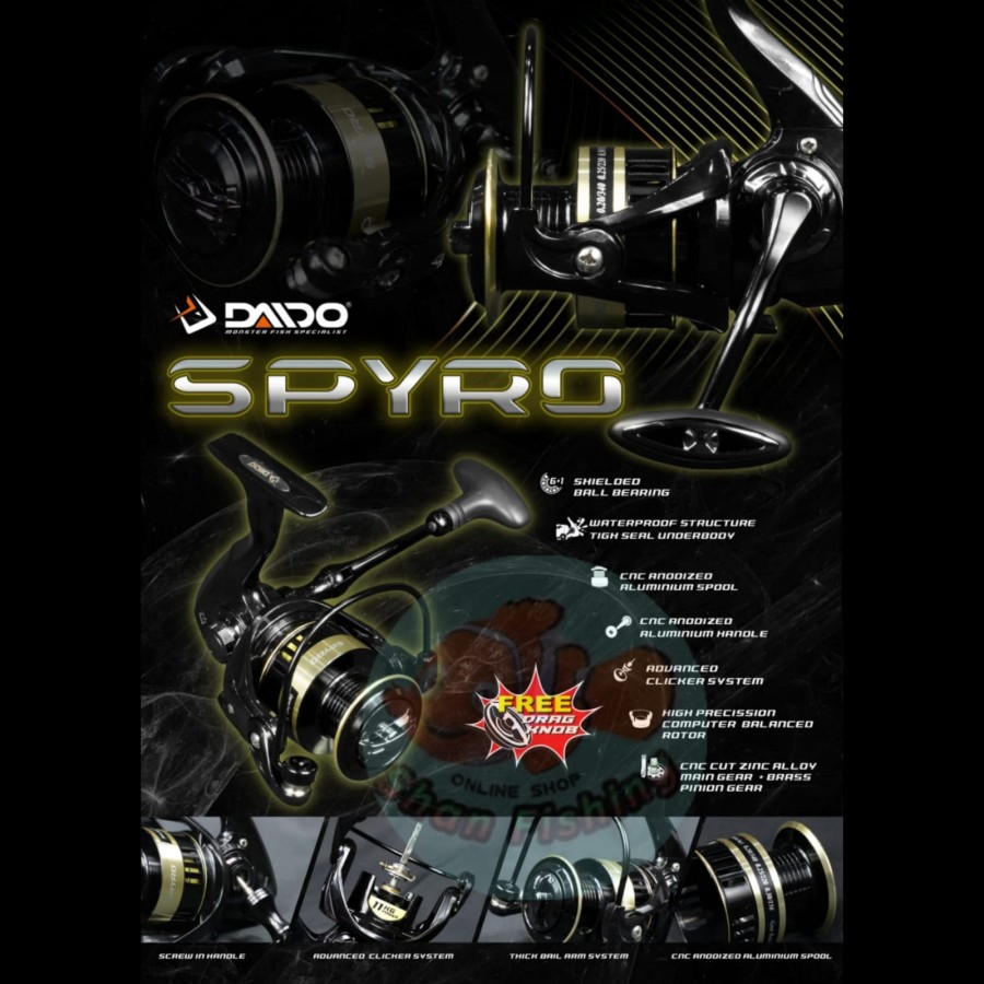 Reel Spinning Daido Spyro 6+1BB Screw In Power Handel 6000