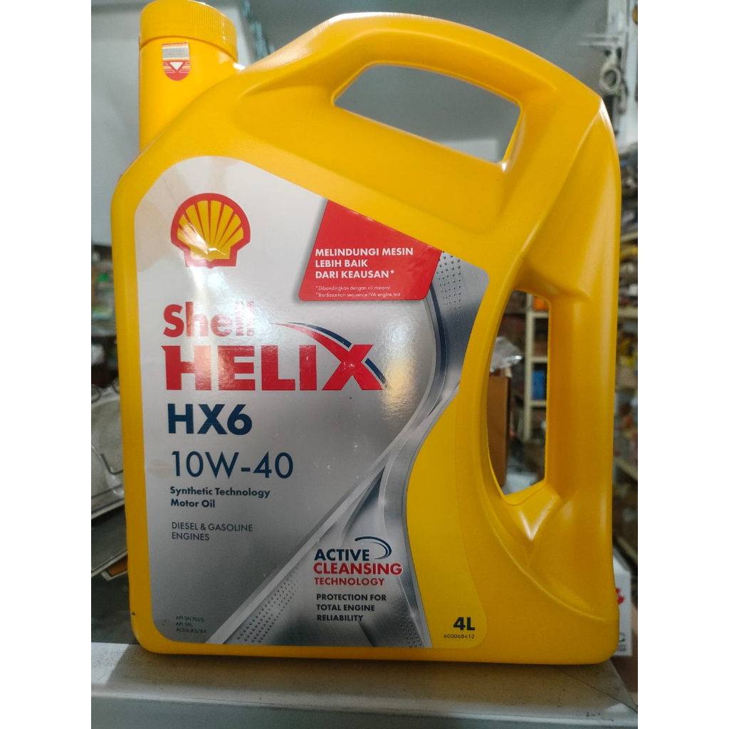 Oli Shell 10w40 HX6 HX7 Plus City 4L ORIGINAL Bensin Diesel