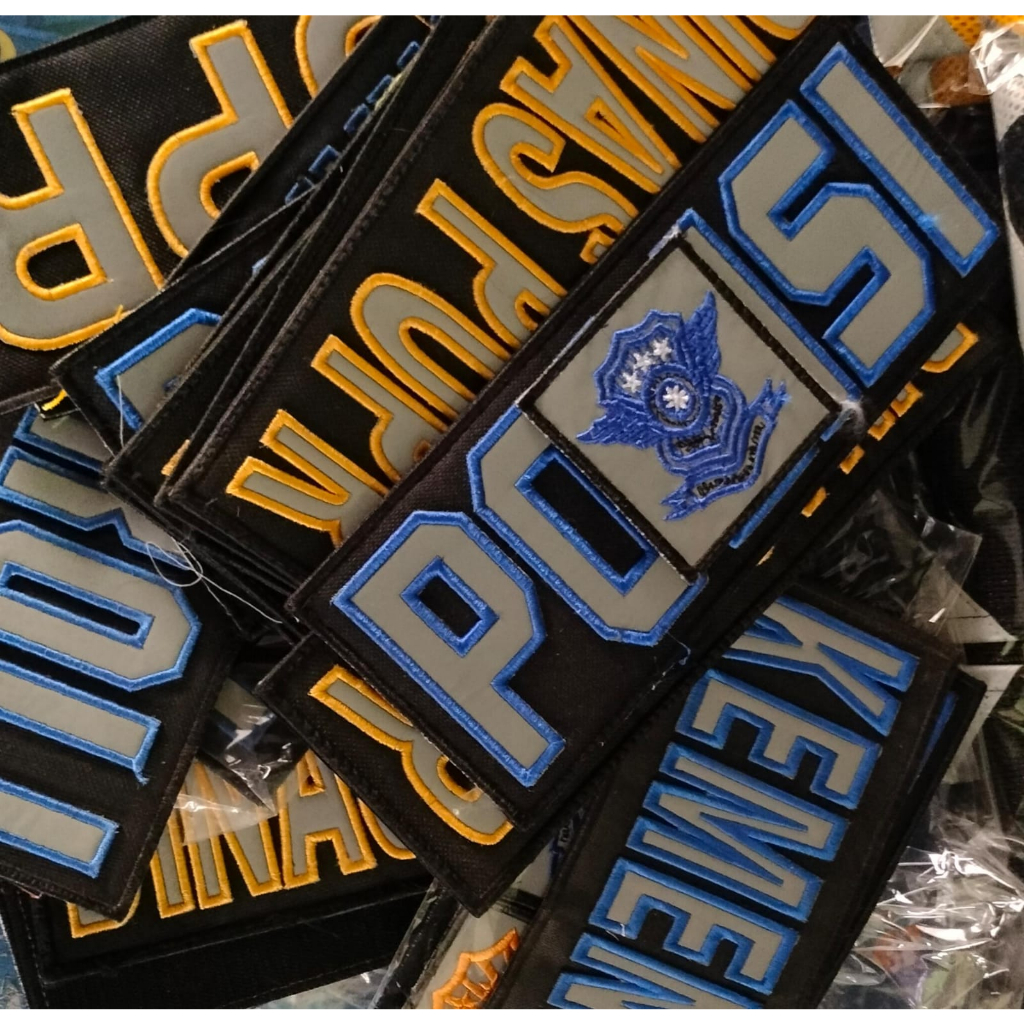 Bordir Custom | Rompi SECURITY/SATPAM/POLISI/DISHUB/SATPOL PP | Bordir Logo dengan Velcro Perekat/Pa