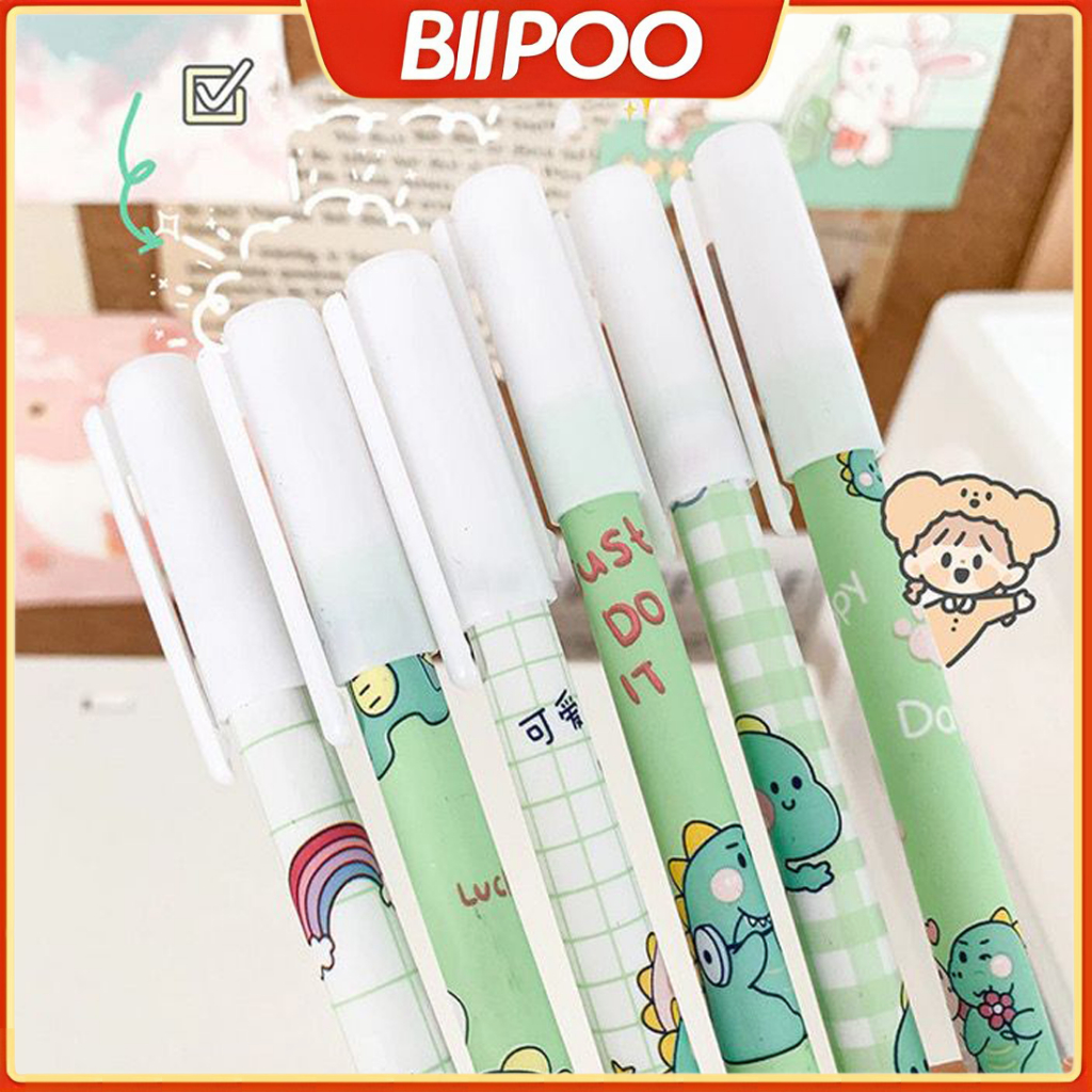 

BIIPOO 12pcs Pulpen Gel Tinta Bisa Di hapus Warna Biru/ Bolpen Gel Hapus Tinta