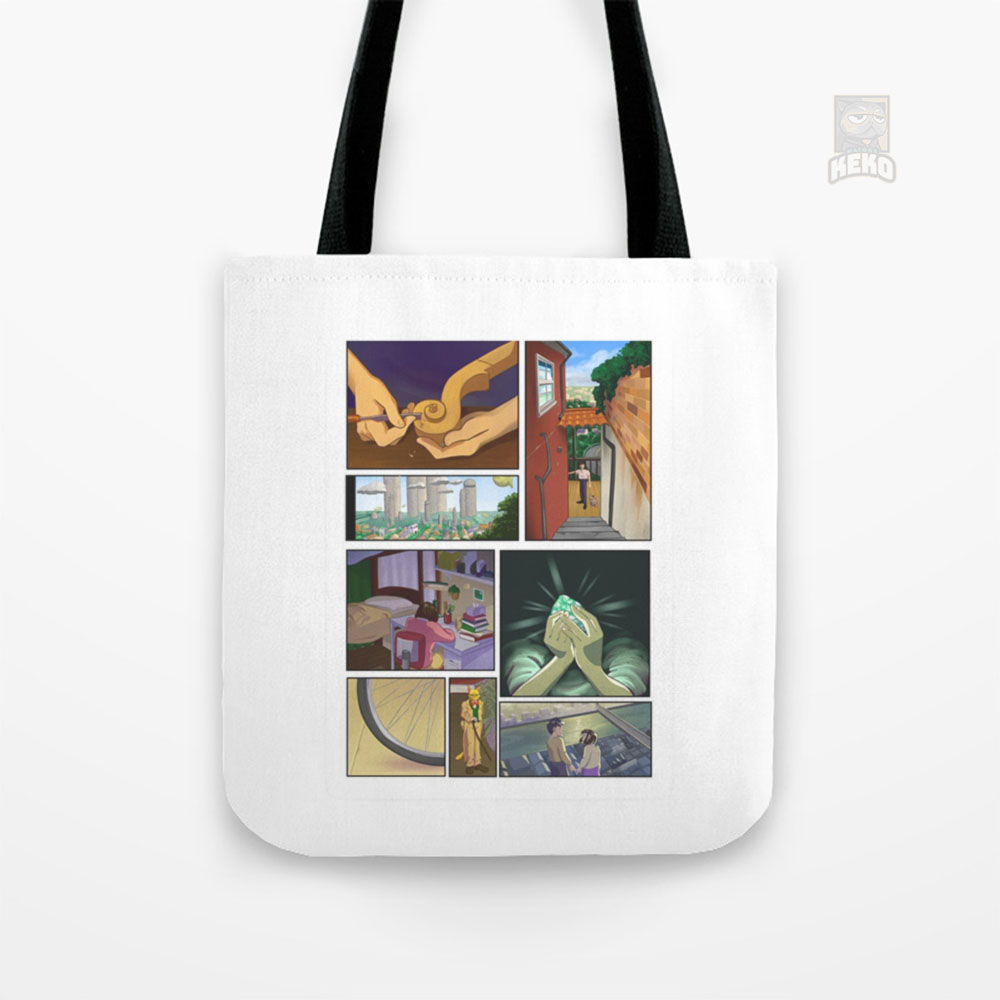 whisper of the heart aesthetic print Tote Bag Kanvas