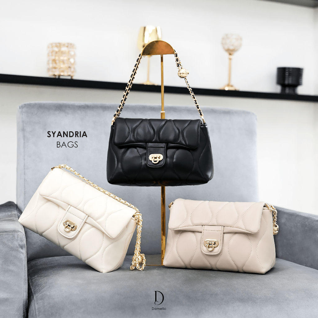 Damelia Melstore JKT Syandria Bag Wanita Shoulder Bag Dengan Tali Rantai Kekinian