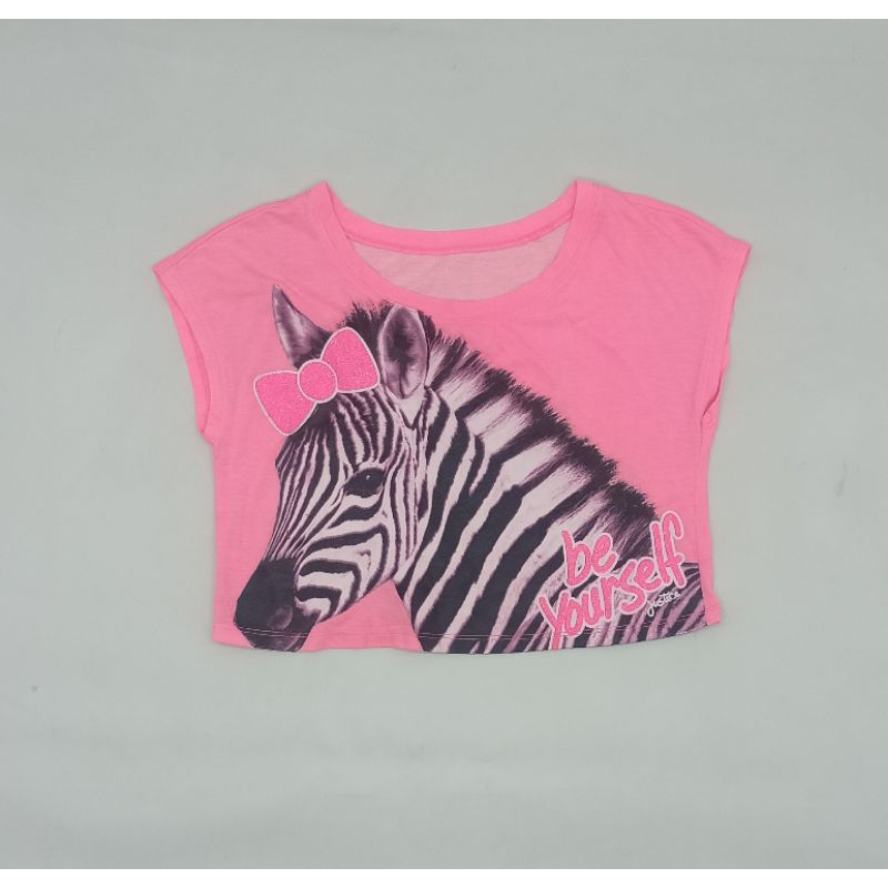 PRELOVED CROP TOP ANAK PEREMPUAN PINK JUSTICE A.4