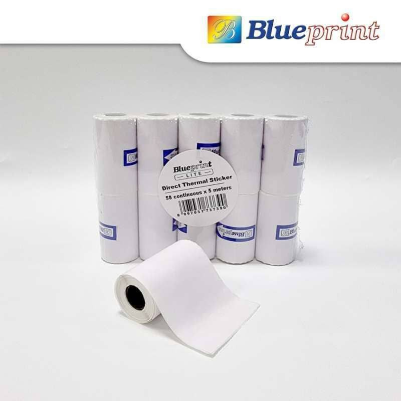 

Direct Thermal Sticker Blueprint Lite 58 Continuous (1 pack = 10 roll)