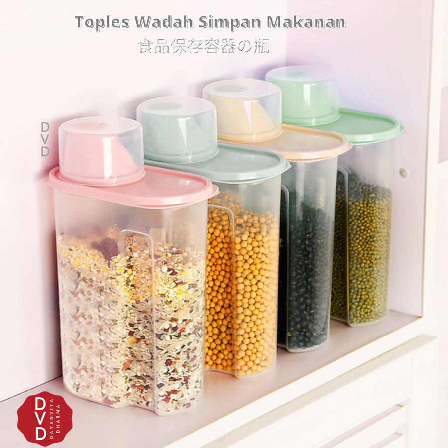 Toples Plastik Simpan Makanan 2.5 Liter - Food Storage Container 2.5 L