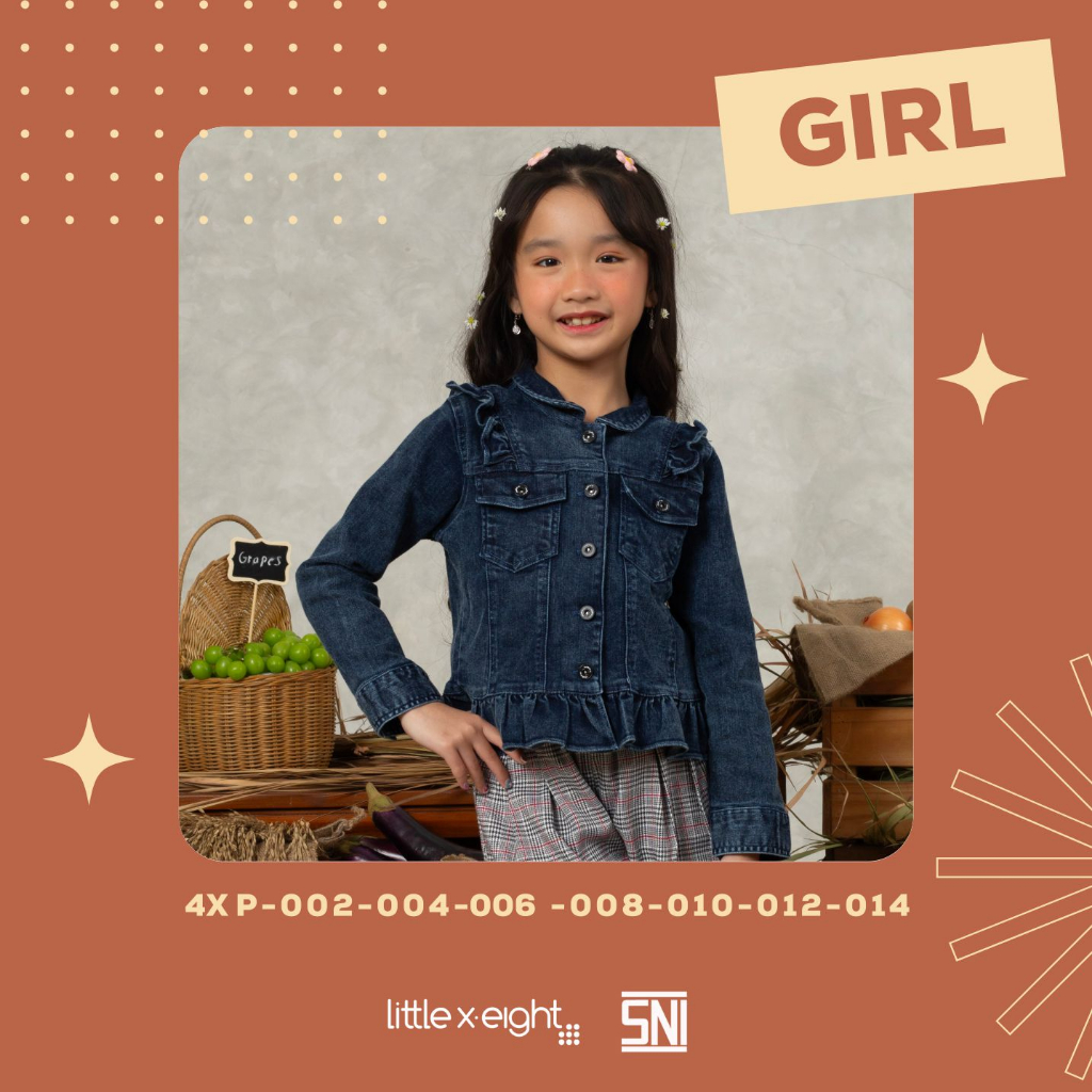 Little X eight Girl Eritha Jacket - Denim Jacket Anak Perempuan