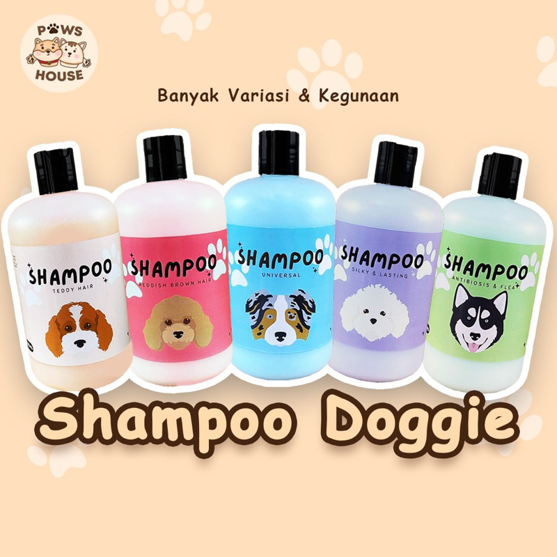 PAWS HOUSE Shampoo Anjing Anti Kutu, Jamur & Gatal - Bulu Coklat Brown & Red Poodle 500ml
