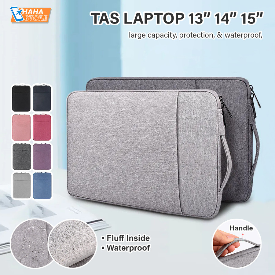 Asus Vivobook 13 14 15 inch Tas Laptop Kerja Sleeve HandBag Soft Case Bag Sarung Casing Handle Jinji