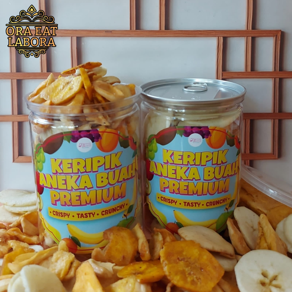 

Can Keripik Aneka Buah Mix Kualitas Premium - Ora Eat Labora