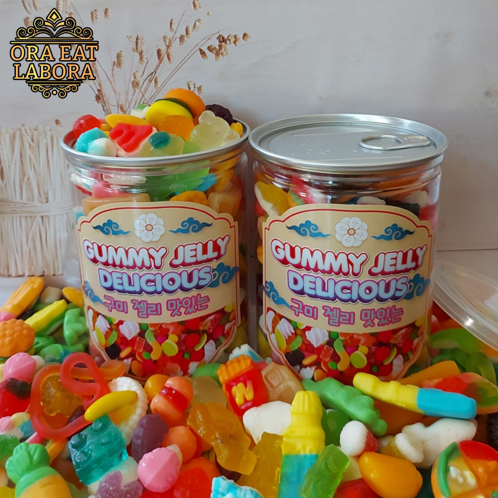 

CAN BESAR Gummy Jelly Fancy Viral Korean Jelly Aneka Rasa Mix Kualitas Premium - Ora Eat Labora